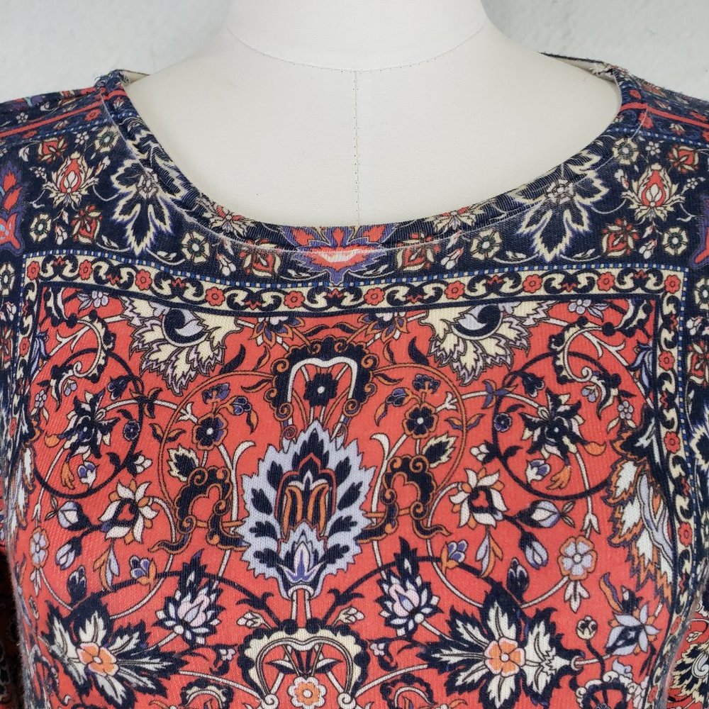 Nurture Soft Stretchy Poly Knit Print Dress M - Picture 3 of 10